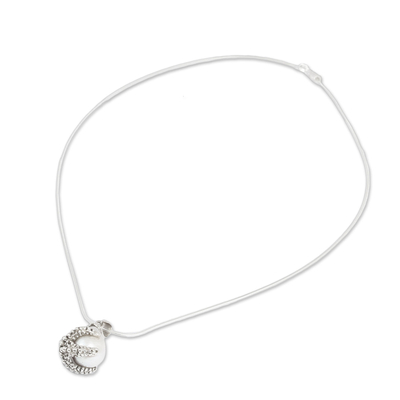 collar con colgante de perlas cultivadas - Collar con colgante de estrella de mar con perlas cultivadas de México