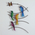 Steel wall sculpture, 'Friends of Summer' - Steel Wall Sculpture of Birds and a Butterfly from Mexico (image 2) thumbail