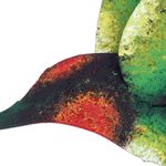 Steel wall sculpture, 'Delightful Green Hummingbird' - Green Hummingbird Artisan Handcrafted Steel Wall Sculpture