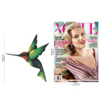 Steel wall sculpture, 'Delightful Green Hummingbird' - Green Hummingbird Artisan Handcrafted Steel Wall Sculpture