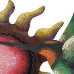 Steel wall sculpture, 'Blooming Sunflower' - Handcrafted Sunflower Steel Wall Sculpture from Mexico