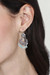 Amazonite chandelier earrings, 'Blooming Elegance' - Floral Amazonite Chandelier Earrings from Mexico