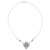 Cultured pearl pendant necklace, 'Silver Symmetry' - Cultured Pearl and Sterling Silver Floral Pendant Necklace thumbail