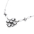 Cultured pearl pendant necklace, 'Silver Symmetry' - Cultured Pearl and Sterling Silver Floral Pendant Necklace (image 2f) thumbail