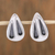 Sterling silver drop earrings, 'Twilight Rain' - Sterling Silver and Black Teardrop Modern Earrings (image 2b) thumbail
