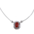 Carnelian pendant necklace, 'Aflame' - Carnelian and Sterling Silver Pendant Necklace thumbail