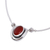 Carnelian pendant necklace, 'Aflame' - Carnelian and Sterling Silver Pendant Necklace (image 2d) thumbail