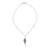 Cultured pearl pendant necklace, 'Unfurled' - Cultured Pearl and Sterling Silver Leaf Pendant Necklace thumbail