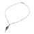 Cultured pearl pendant necklace, 'Unfurled' - Cultured Pearl and Sterling Silver Leaf Pendant Necklace (image 2c) thumbail