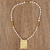 Halskette mit Anhänger aus Zuchtperlen mit Goldakzenten - Perlenanhänger-Halskette mit Zuchtperlen und 18-karätigem Goldakzent