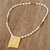 Gold-accented cultured pearl beaded pendant necklace, 'Fascinating Innocence' - Cultured Pearl and 18k Gold-accented Beaded Pendant Necklace