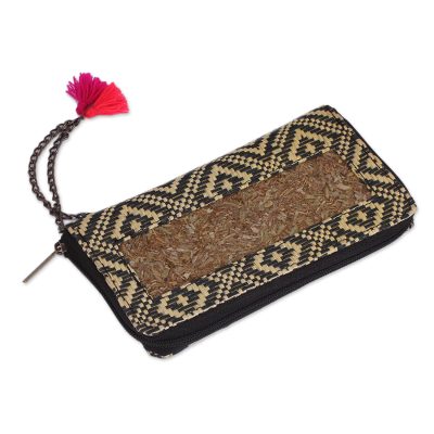 Handwoven Natural Fiber Wallet from Mexico