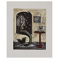 'Nochisirena' - Surrealist Painting of a Mermaid from Mexico