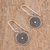 Sterling silver dangle earrings, 'Spiraling Splendor' - Handcrafted Round Sterling Silver Dangle Earrings
