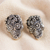 Sterling silver drop earrings, 'Catrina Flowers' - Catrina Skull Sterling Silver Drop Earrings from Mexico