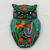 Ceramic wall sculpture, 'Owl of Flowers' - Hand-Painted Floral Ceramic Owl Wall Sculpture from Mexico (image 2) thumbail