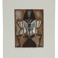 'When I Fly' - Butterfly-Themed Surrealist Ink Print from Mexico