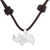 Silver pendant necklace, 'Rhino is More than a Horn' - Adjustable Silver Rhinoceros Pendant Necklace from Mexico