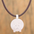 Silver pendant necklace, 'Manuel, A Chilean Pig' - Adjustable Silver Pig Pendant Necklace from Mexico