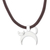 Collar colgante de plata - Collar ajustable con colgante de gato de plata de México