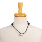 Silver pendant necklace, 'Felix the Cat' - Adjustable Silver Cat Pendant Necklace from Mexico