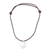 Silberne Halskette mit Anhänger, „El Avemaria“ – verstellbare silberne Halskette mit Halbmond-Anhänger aus Mexiko