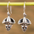 Sterling silver dangle earrings, 'Horseman Catrin' - Sterling Silver Day of the Dead Dangle Earrings from Mexico