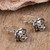 Sterling silver dangle earrings, 'Horseman Catrin' - Sterling Silver Day of the Dead Dangle Earrings from Mexico (image 2c) thumbail