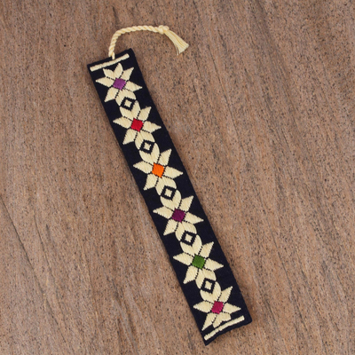 Cotton bookmark, Star Flowers