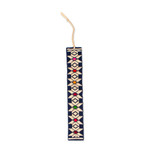 Cotton bookmark, 'Star Flowers' - Hand Crafted Multi-Color Embroidered Cotton Bookmark