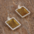 Amber drop earrings, 'Misty View' - Rectangular Amber Framed in Sterling Silver Drop Earrings (image 2b) thumbail