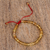 Amber beaded bracelet, 'Sun Spots' - Natural Mexican Amber Adjustable Beaded Strand Bracelet (image 2) thumbail