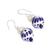 Cultured pearl and ceramic bead dangle earrings, 'Indigo Bloom' - Cultured Pearl and Ceramic Puebla-Style Bead Dangle Earrings (image 2c) thumbail