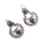 Sterling silver filigree dangle earrings, 'Silver Wings' - Sterling Silver Green Glass Seed Bead Dangle Earrings (image 2c) thumbail