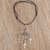 Sterling silver pendant necklace, 'Trinity Faith' - Sterling Silver Heart and Cross Necklace from Mexico (image 2c) thumbail