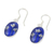 Natural flower dangle earrings, 'Three Flowers' - Oval Natural Flower Dangle Earrings from Mexico