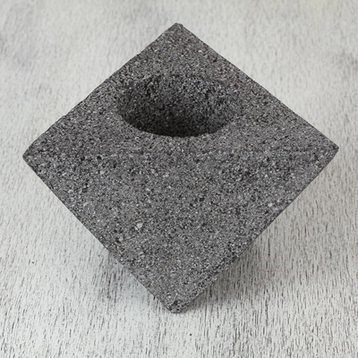 Decorative Basalt Stone Flower Pot Holder From Mexico Volcanic