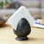 Ceramic napkin holder, 'Pastoral Oaxaca' - Oaxaca Barro Negro Ceramic Egg-Shaped Napkin Holder