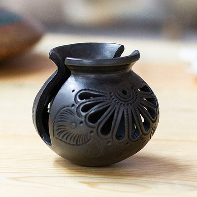 Servilletero de cerámica - Servilletero de cerámica Oaxaca barro negro