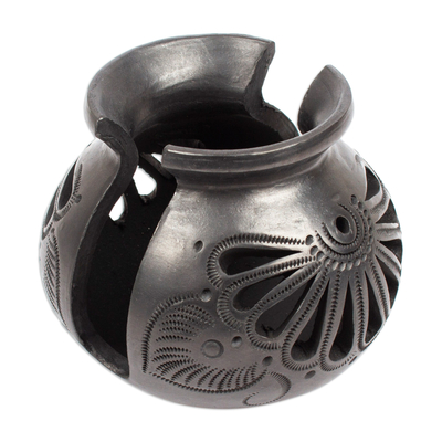 Serviettenhalter aus Keramik - Oaxaca Barro Negro Keramik-Serviettenhalter