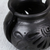 Ceramic napkin holder, 'Fan Flower' - Oaxaca Barro Negro Ceramic Napkin Holder (image 2c) thumbail