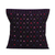 Cotton cushion cover, 'Geometric Dance in Purple' - Cotton Cushion Cover in Purple and Black from Mexico thumbail