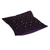 Cotton cushion cover, 'Geometric Dance in Purple' - Cotton Cushion Cover in Purple and Black from Mexico (image 2b) thumbail