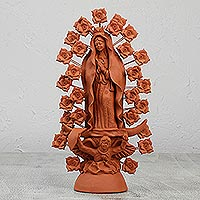 Ceramic sculpture, Virgin of Guadalupe