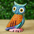 Wood alebrije figurine, 'Owl Delight' - Handcrafted Copal Wood Alebrije Owl Figurine from Mexico