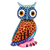 Wood alebrije figurine, 'Owl Delight' - Handcrafted Copal Wood Alebrije Owl Figurine from Mexico thumbail