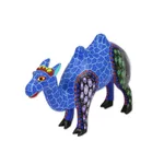 Wood alebrije figurine, 'Colorful Camel' - Wood Alebrije Camel Figurine in Vivid Colors from Mexico