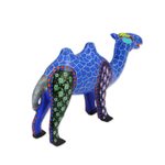 Wood alebrije figurine, 'Colorful Camel' - Wood Alebrije Camel Figurine in Vivid Colors from Mexico