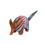 Wood alebrije figurine, 'Enchanting Armadillo' - Handcrafted Copal Wood Alebrije Armadillo Figurine