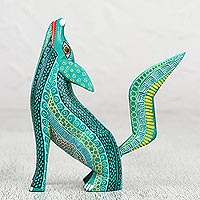 Featured review for Wood alebrije figurine, Coyote Delight